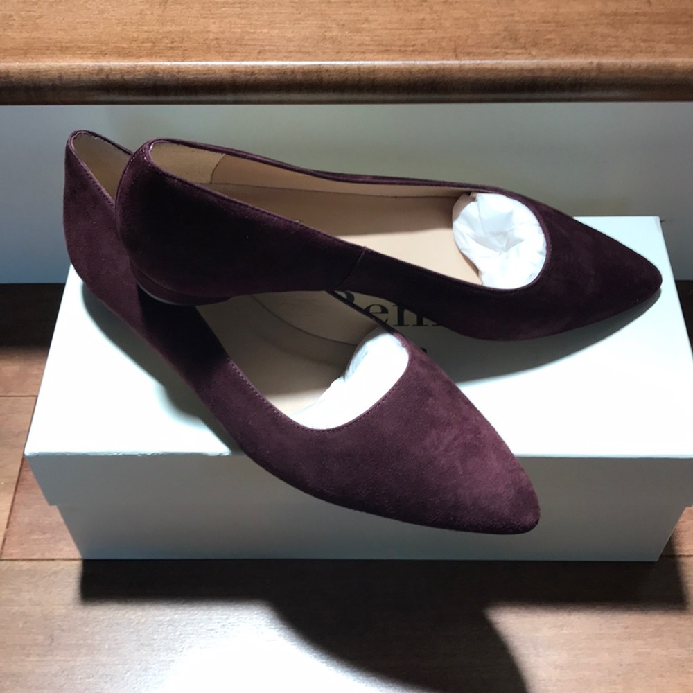 L.K.Bennett suede pointed-toe flats.  Brand new.